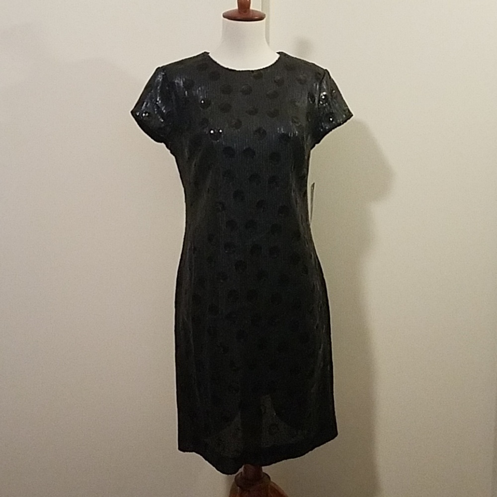 NWT Ralph Lauren navy/black sequin dress